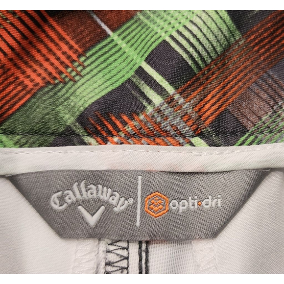 Callaway Women's Opti-Dri Plaid Golf Shorts Size 6 Multicolor Stretch Bermuda - Picture 5 of 9